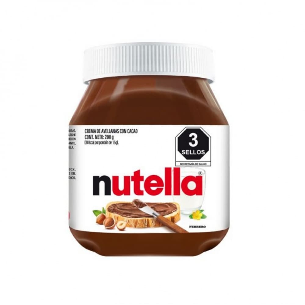 Crema de avellanas con cacao Nutella Ferrero (200 g / 7.05 oz) - Imagen 1