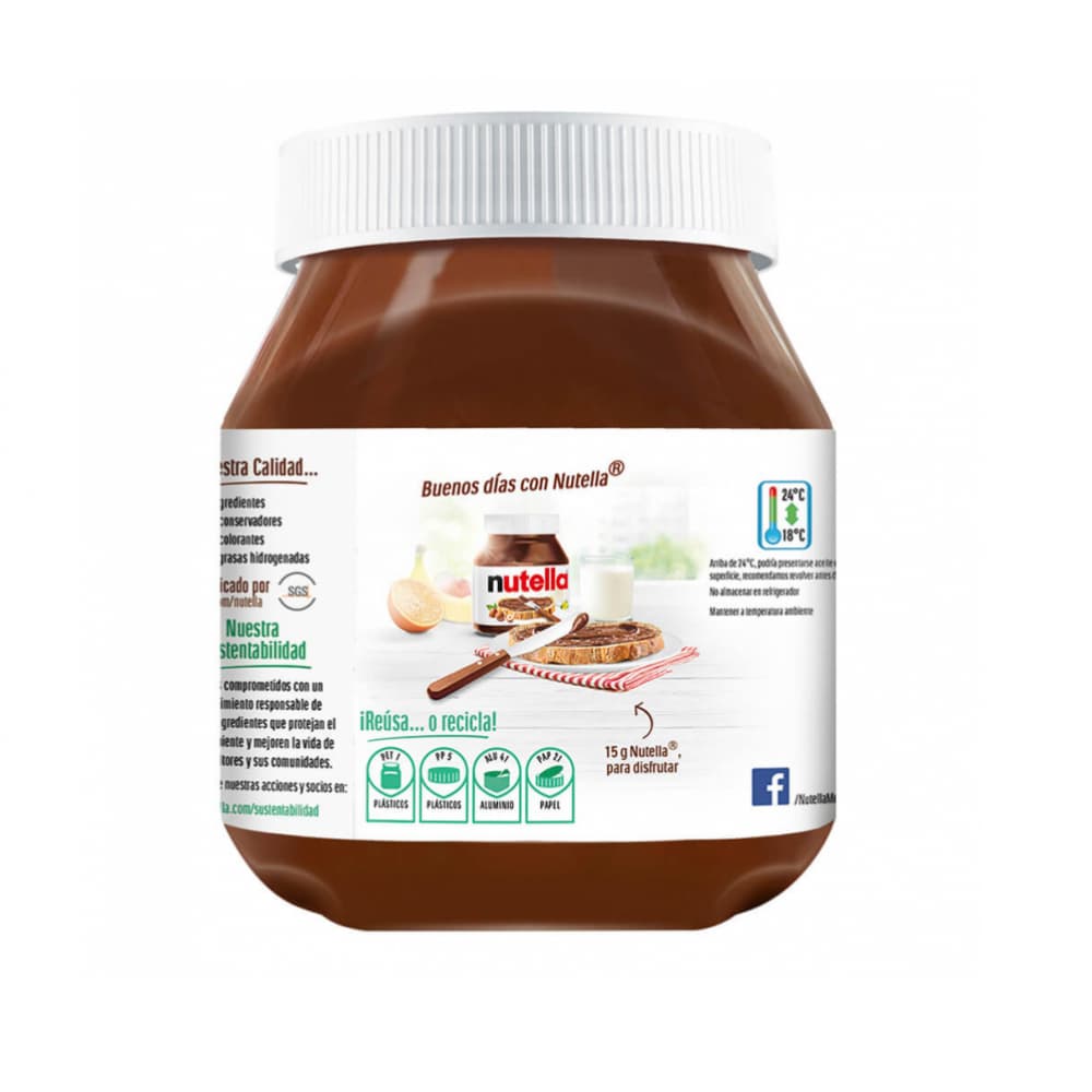 Crema de avellanas con cacao Nutella Ferrero (200 g / 7.05 oz) - Miniatura 2