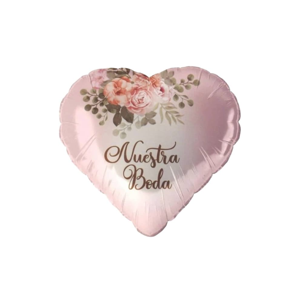 Globo en forma de corazón. Nuestra Boda (18'') - Imagen 1