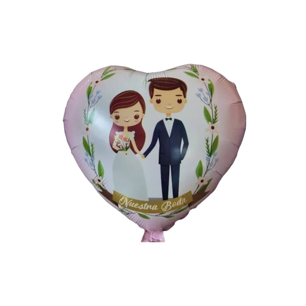 Globo en forma de corazón. Nuestra Boda (18'') - Imagen 1