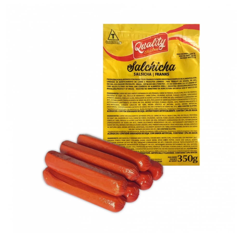 Salchicha de pollo Quality Chicken (350 g / 12.35 oz) - Imagen 1