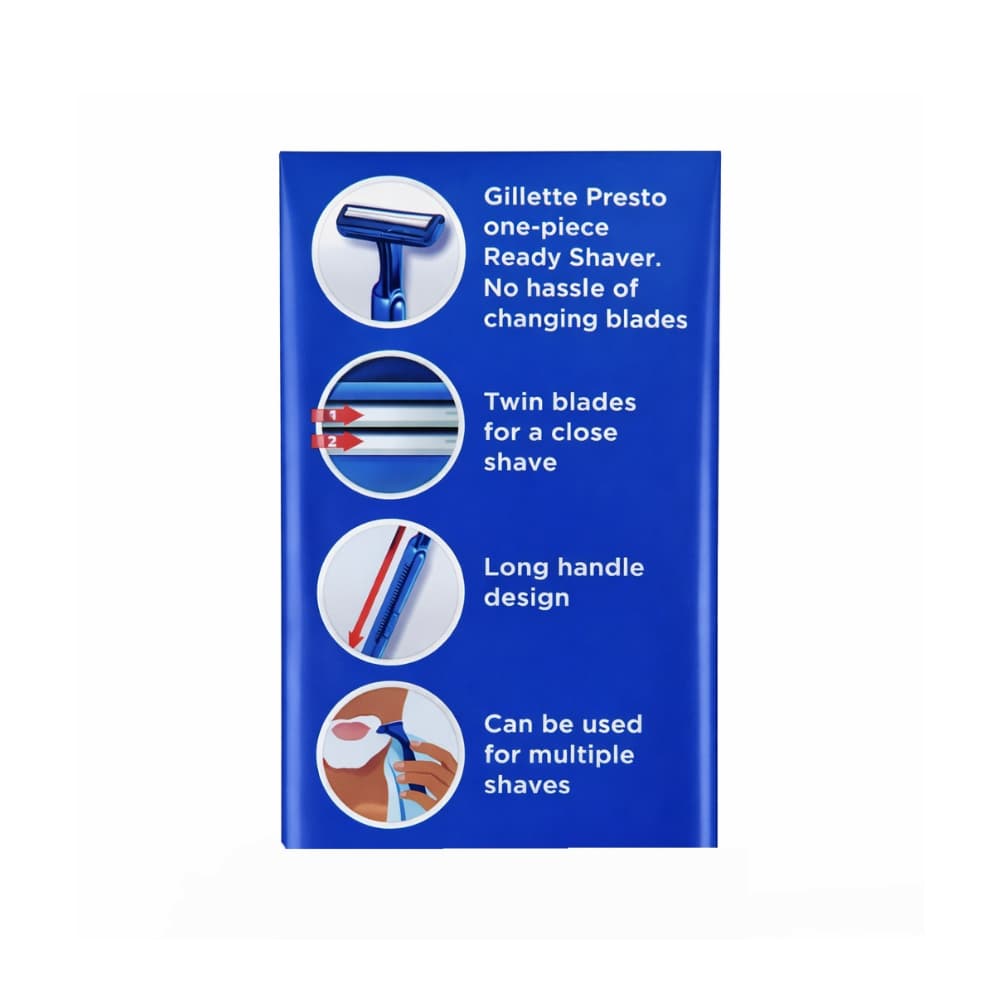Maquinilla desechable de afeitar Gillette Presto (12 U) - Miniatura 2