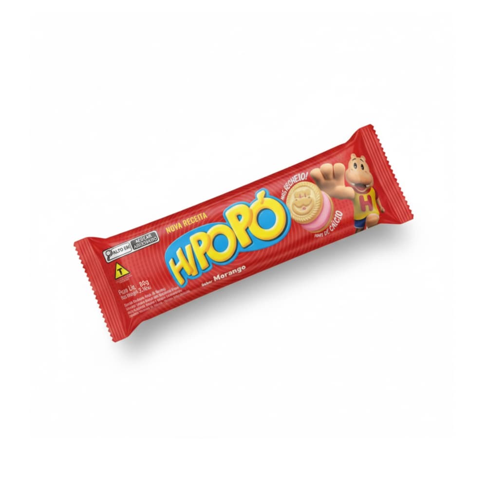 Galletas con relleno sabor fresa Hipopó (80 g / 2.82 oz) - Imagen 1