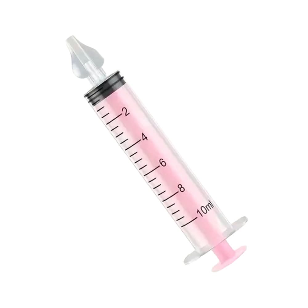 Jeringa irrigadora nasal para bebé. Color rosado. - Imagen 1