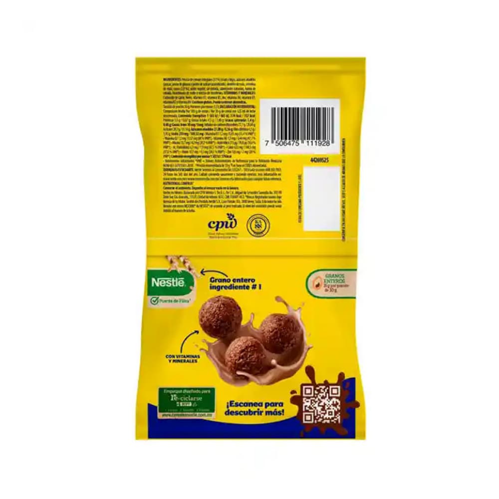 Cereal de maíz y trigo integrales sabor chocolate Nesquik Nestlé (100 g / 3.52 oz) - Miniatura 2
