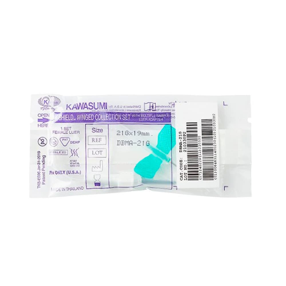 Set para la extracción de sangre. Tubo estéril de 12" y aguja de seguridad de 21G x 19 mm - Miniatura 2