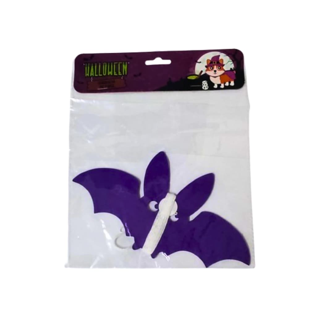 Guirnalda de papel Halloween diseño murciélago - Imagen 1