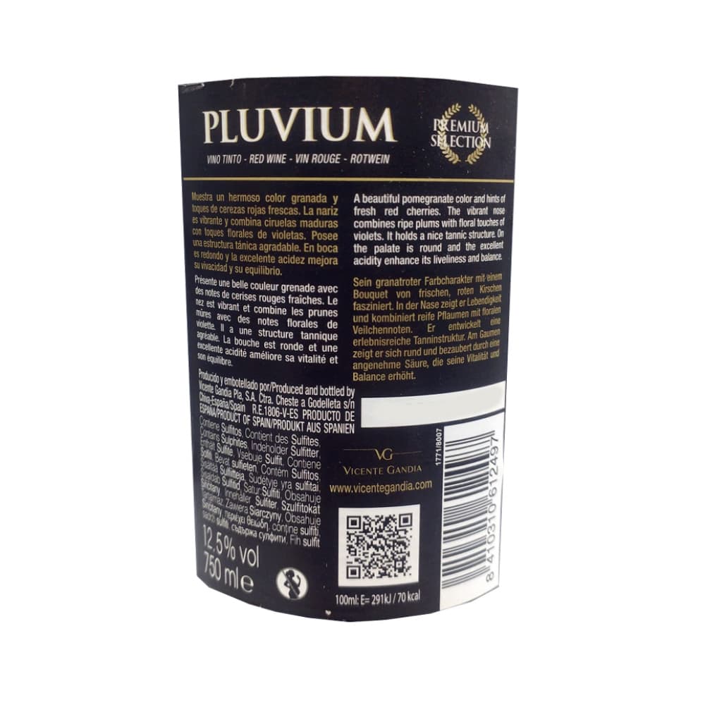 Vino tinto Pluvium (750 ml) - Miniatura 3