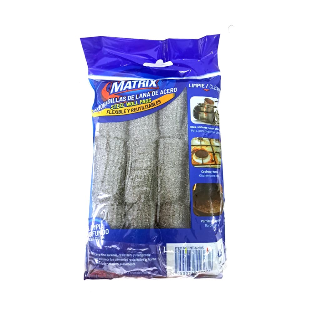 Almohadillas - estropajos - de lana de acero Matrix (12 U) - Miniatura 2