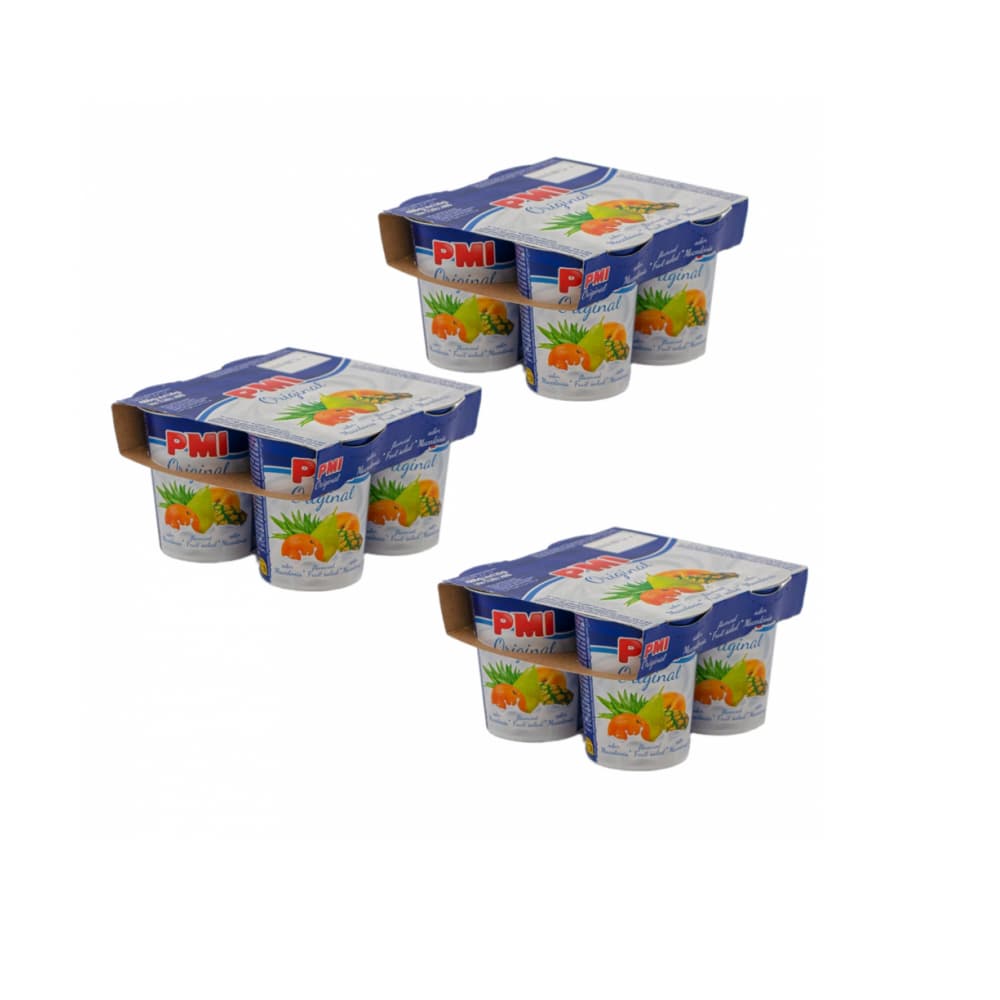 Yogurt sabor macedonia Pmi Original (12 x 120 g / 4.23 oz) - Imagen 1