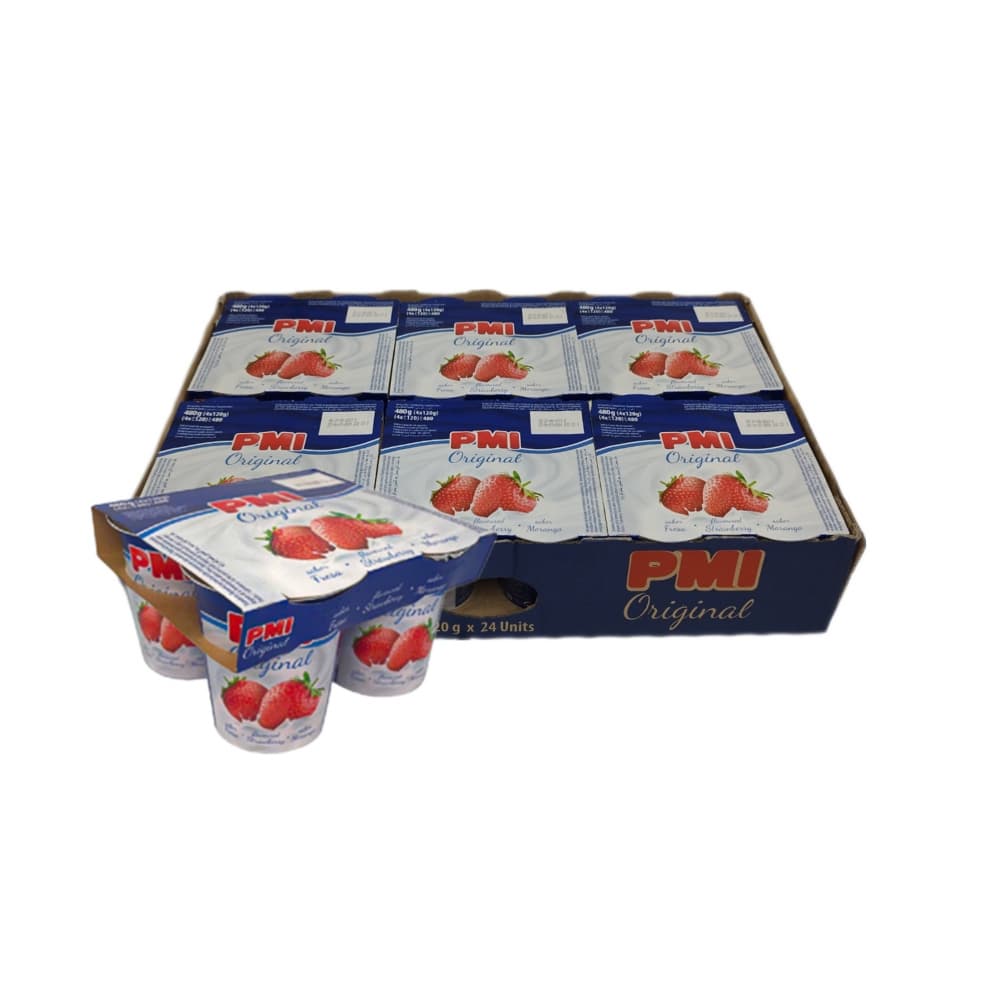 Yogurt sabor fresa Pmi Original (24 x 120 g / 4.23 oz) - Imagen 1