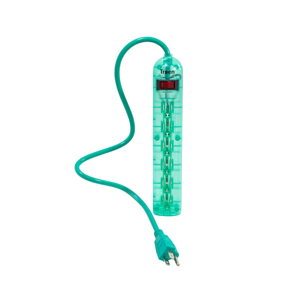 Regleta eléctrica de 50 cm 6 contactos Troen - Miniatura 2