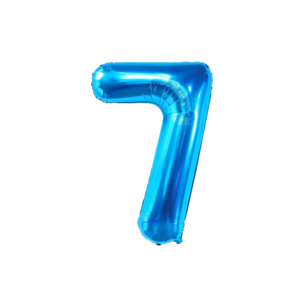 Globo azul número 7 Balloon (16 pulgadas) - Imagen 1