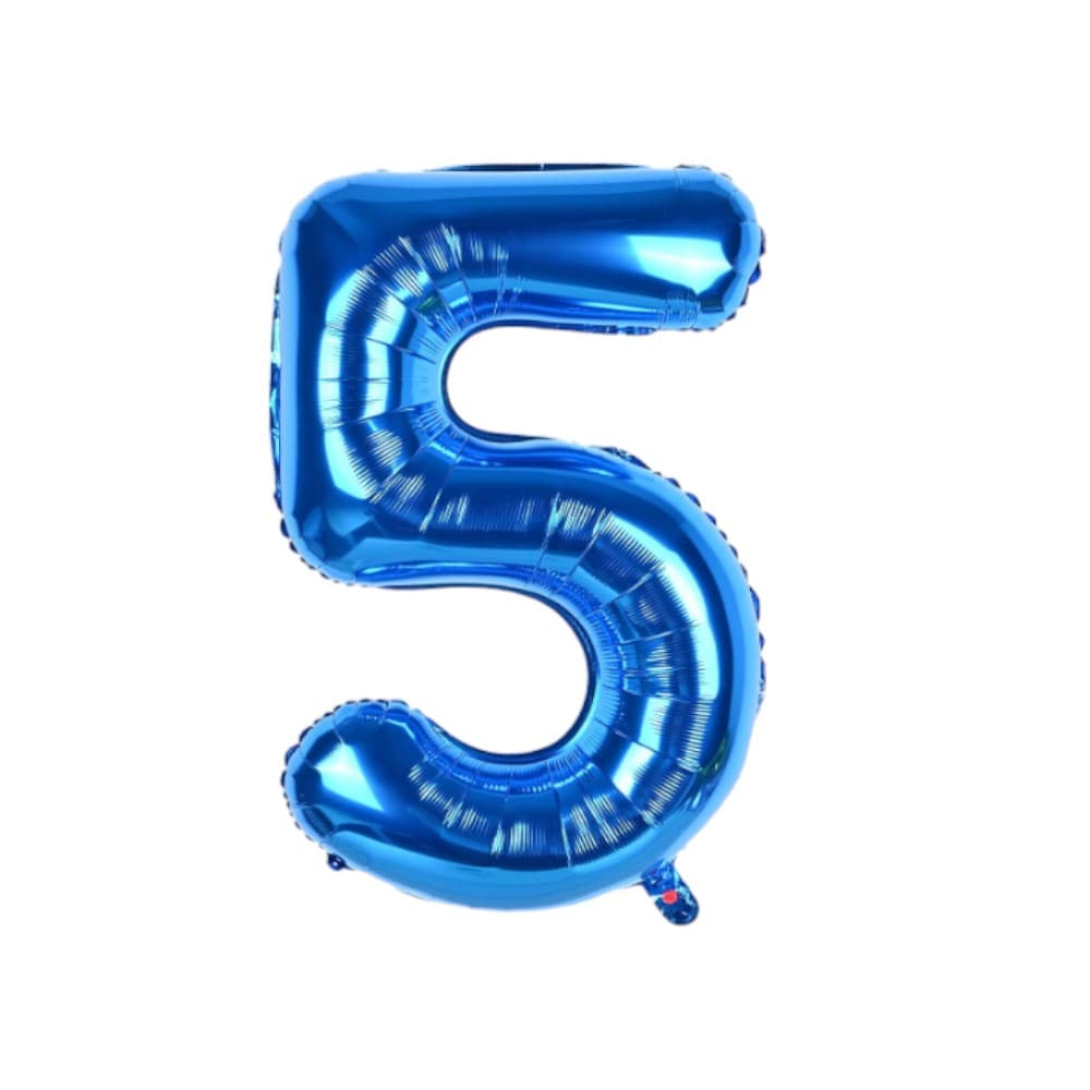 Globo azul número 5 Balloon (16 pulgadas) - Imagen 1