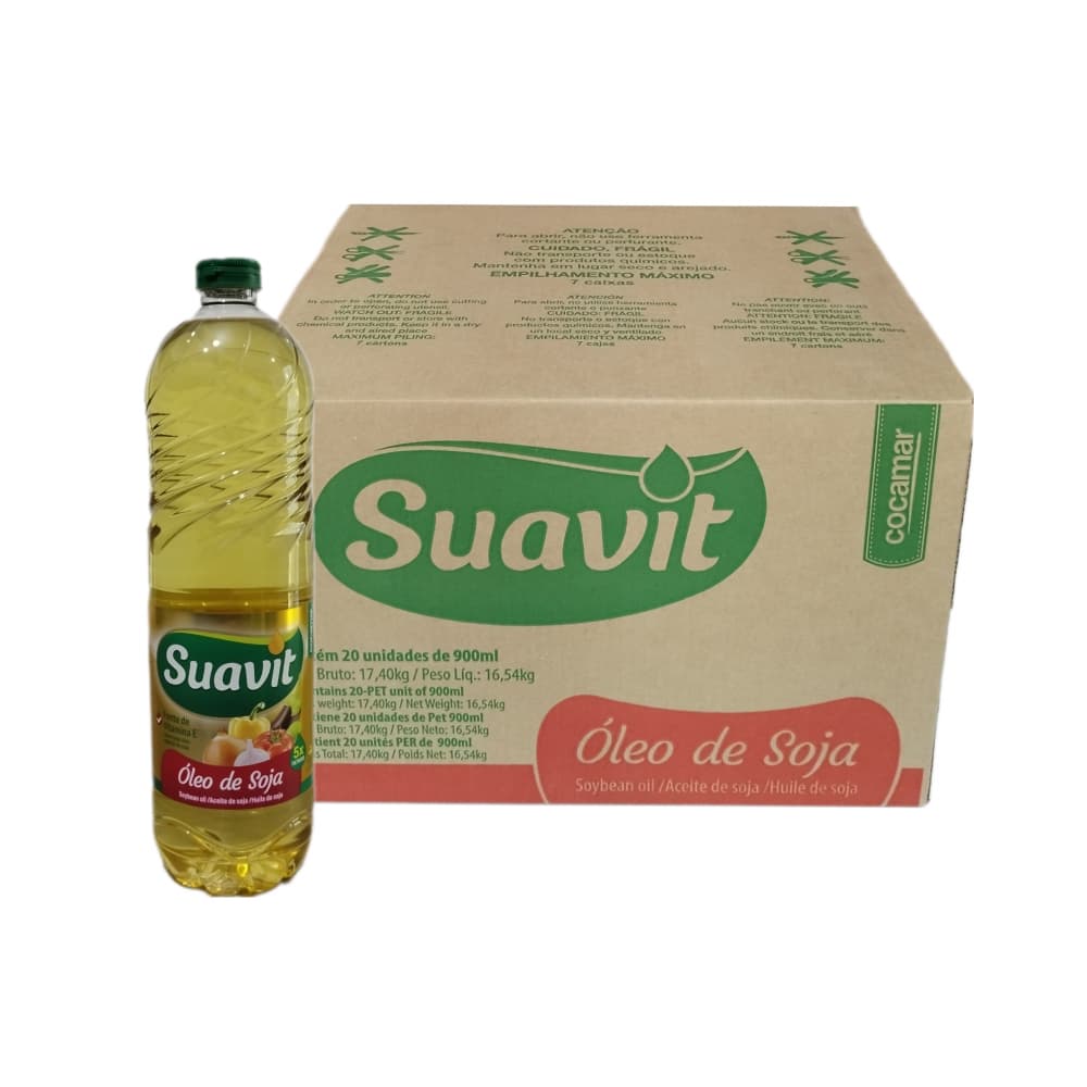 Caja de aceite de soja Suavit (20 x 900 ml) - Imagen 1