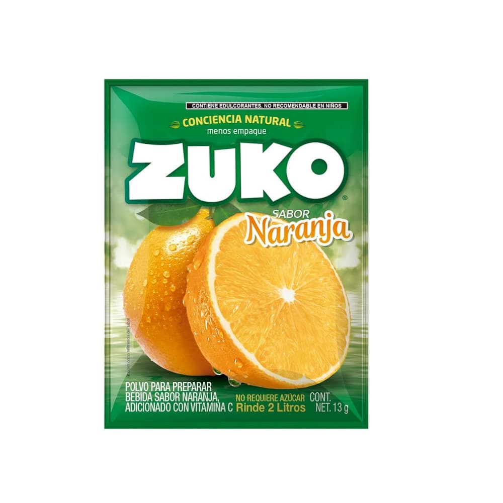 Refresco instantáneo sabor naranja Zuko (104 g / 3.67 oz) - Miniatura 3