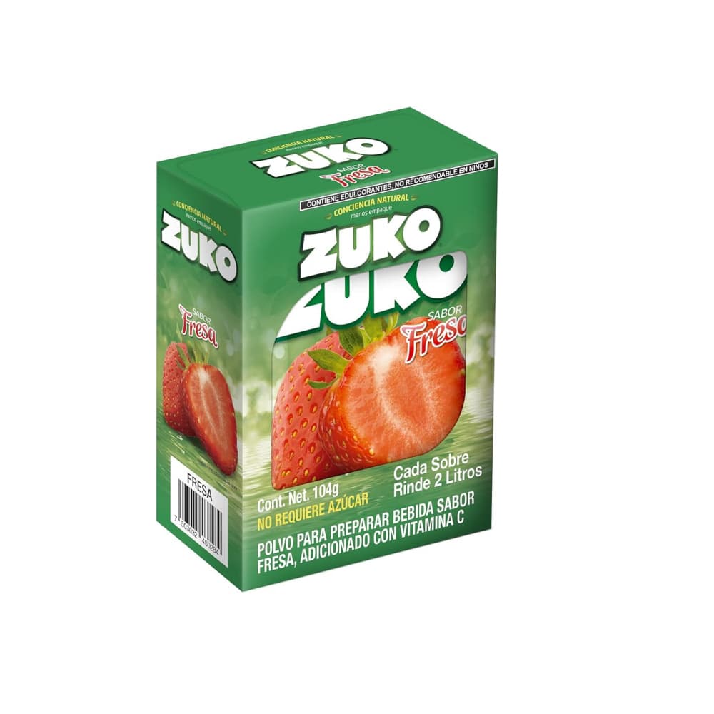 Refresco instantáneo sabor fresa Zuko (104 g / 3.67 oz) - Miniatura 1