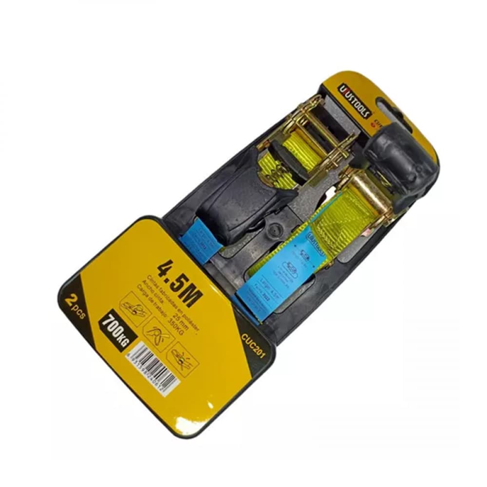 Linga o eslinga cuerda cinta de amarre para cargar con gancho 700 Kg 25 mm por 4.5 m - Miniatura 3