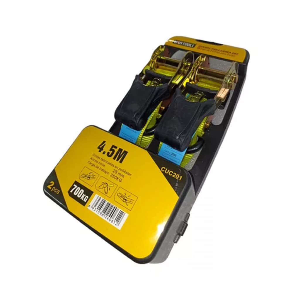 Linga o eslinga cuerda cinta de amarre para cargar con gancho 700 Kg 25 mm por 4.5 m - Miniatura 4