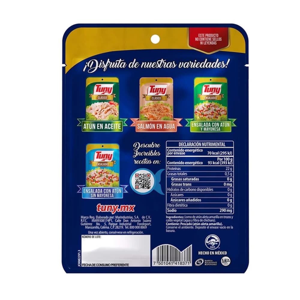 Atún en hojuelas en agua clásico Tuny (75 g / 2.64) - Miniatura 2