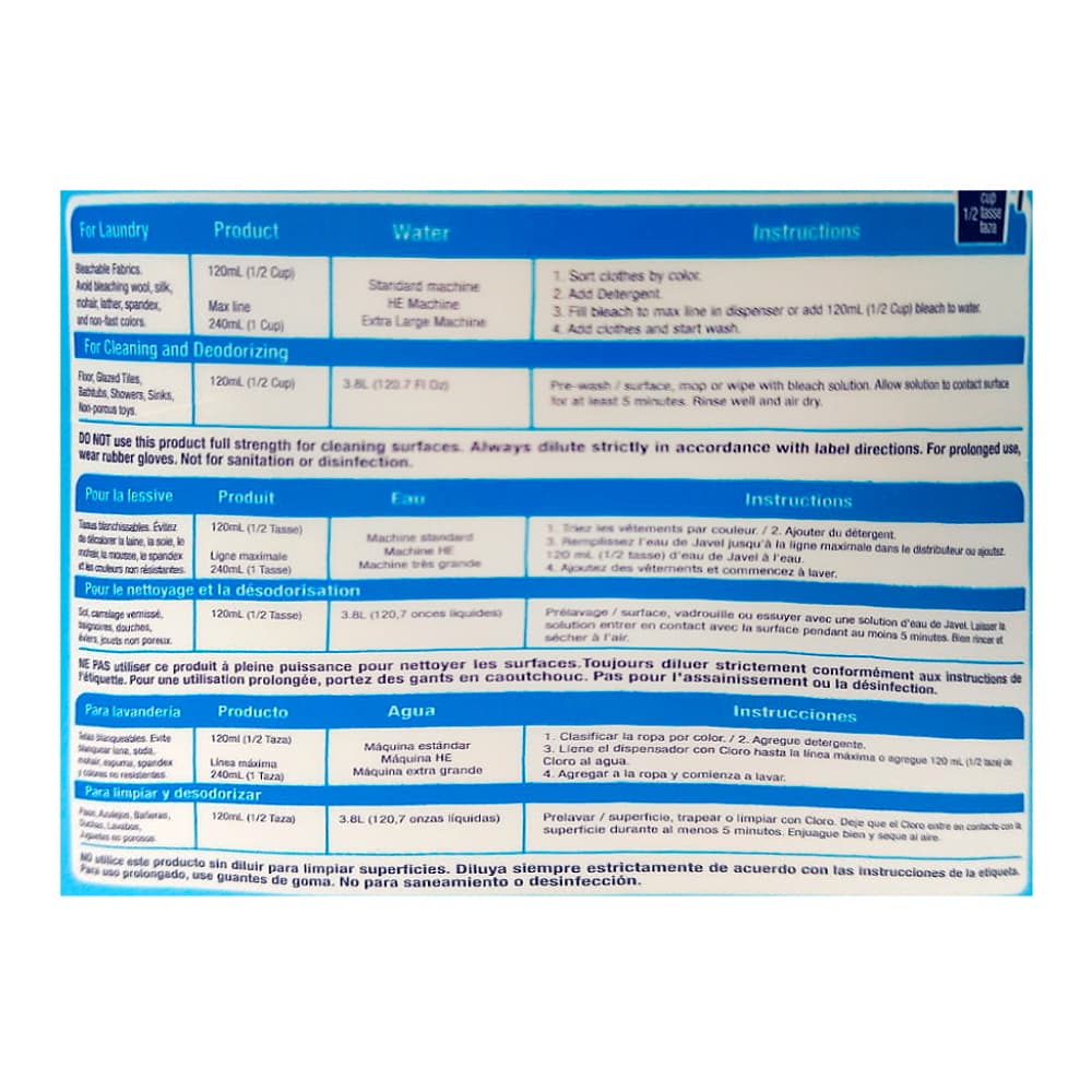 Lejía-cloro original America fresh (3.57 L / 120.70 fl oz) - Miniatura 3