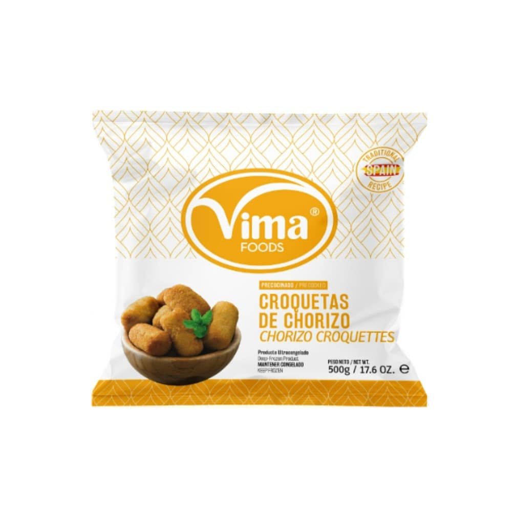 Croquetas de chorizo congeladas Vima Foods (500 g / 1.1 lb) - Imagen 1