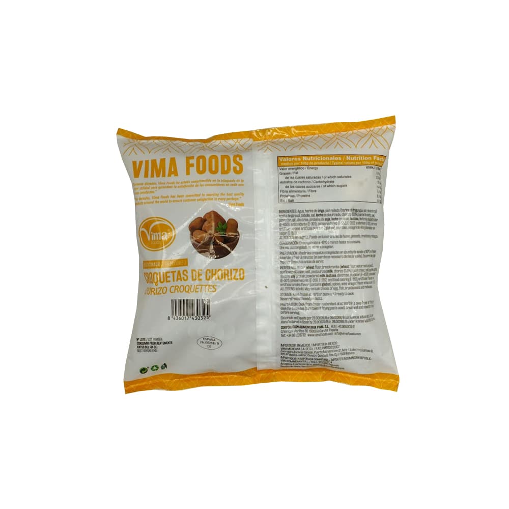 Croquetas de chorizo congeladas Vima Foods (500 g / 1.1 lb) - Miniatura 2