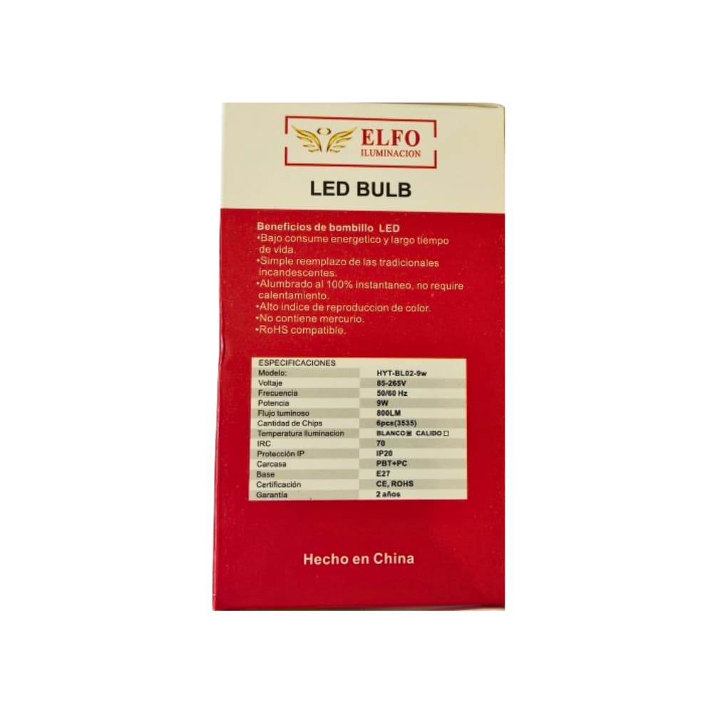 Bombillo Led - 9 W - Elfo Iluminación - Miniatura 2