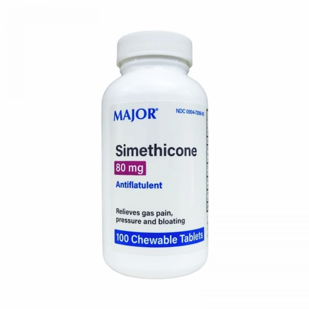 Simeticona 80 mg Major (100 tabletas) - Imagen 1