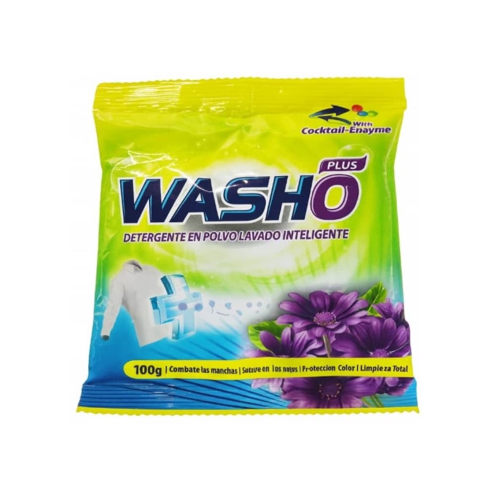 Detergente en polvo lavado inteligente Washo plus (100 g / 3.52 oz) - Imagen 1