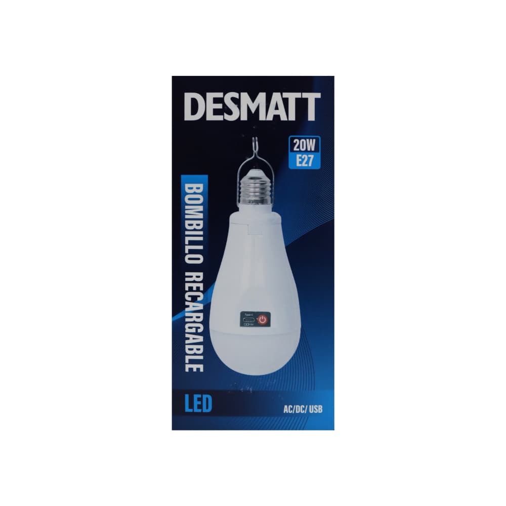 Bombillo recargable LED 20 W Desmatt LEB09B - Miniatura 4