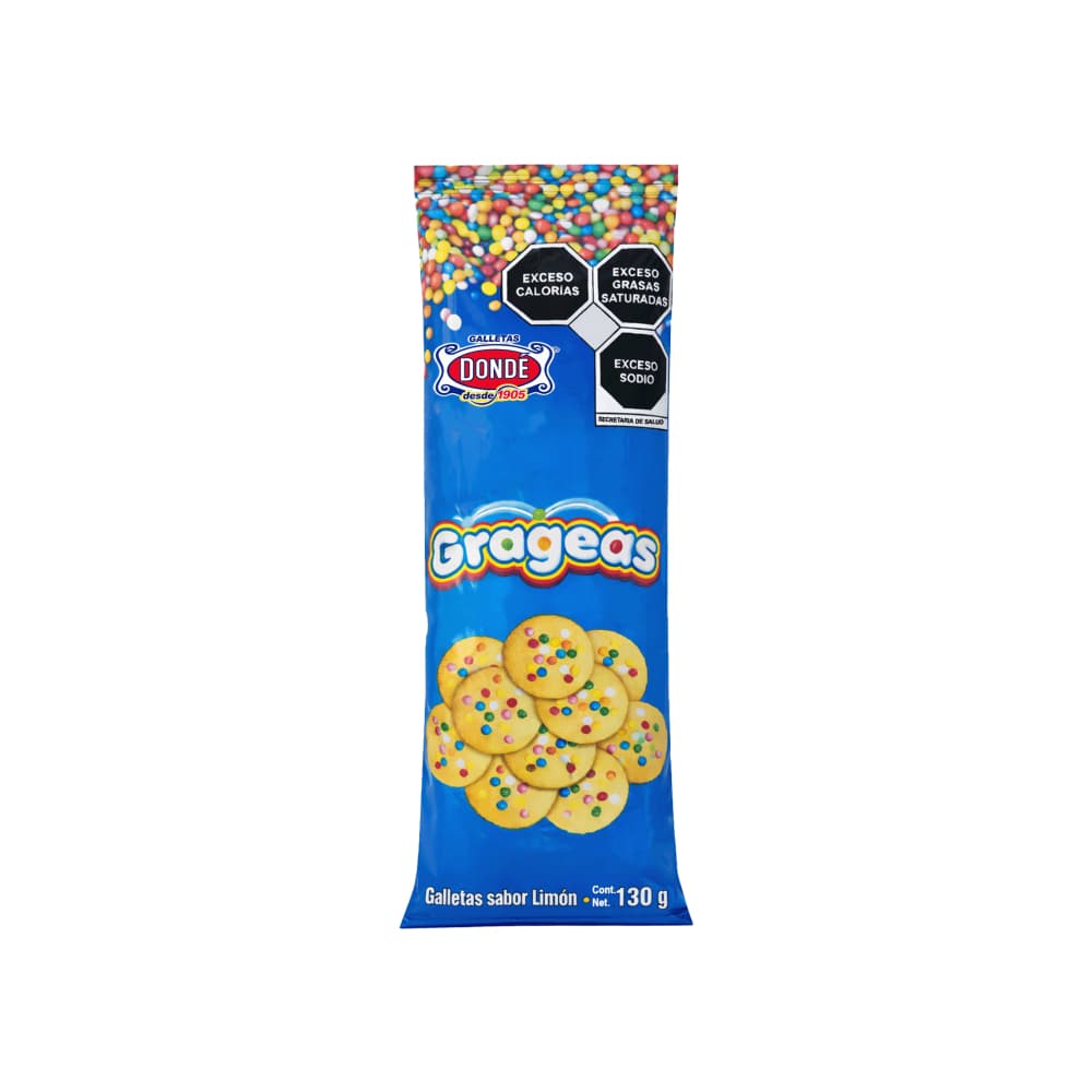 Galletas sabor limón con grageas Dondé (130 g / 4.59 oz) - Miniatura 1