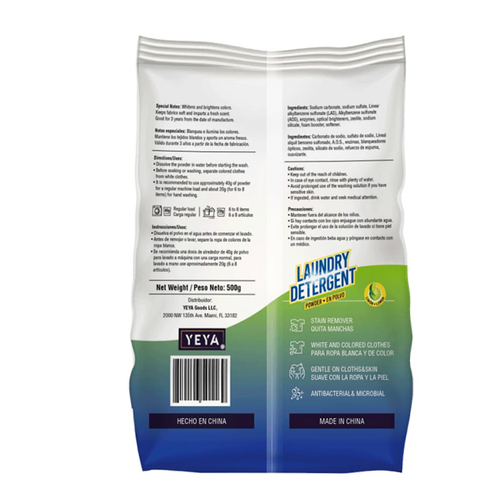 Detergente en polvo con aroma a limón YEYA (500 g / 1.1 lb) - Miniatura 2