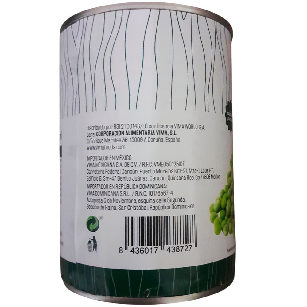 Guisantes al natural medianos Vima Foods (390 g / 13.76 oz) - Miniatura 2