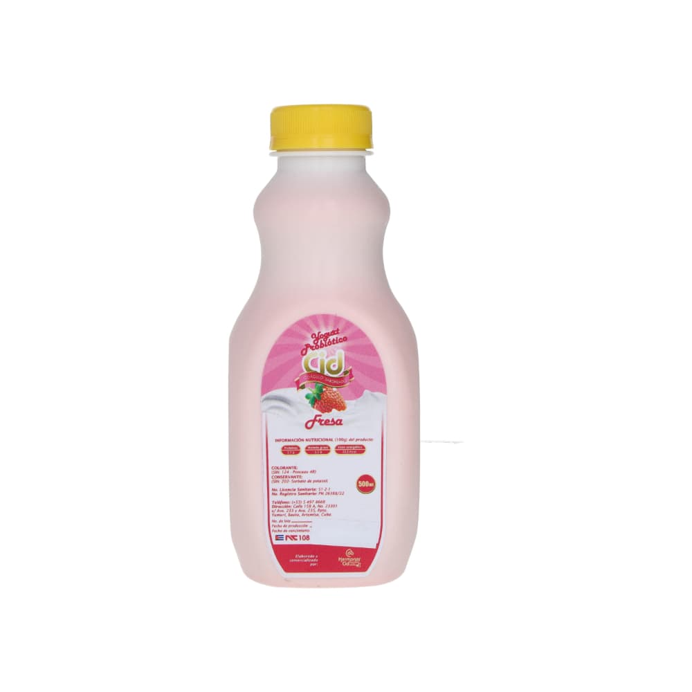 Yogurt probiótico saborizado de fresa Cid (500 ml) - Miniatura 3