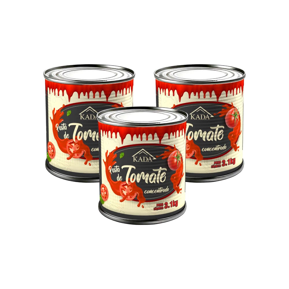 Pasta de tomate concentrada Kada (3 X 3.1 kg / 6.8 lb) - Imagen 1