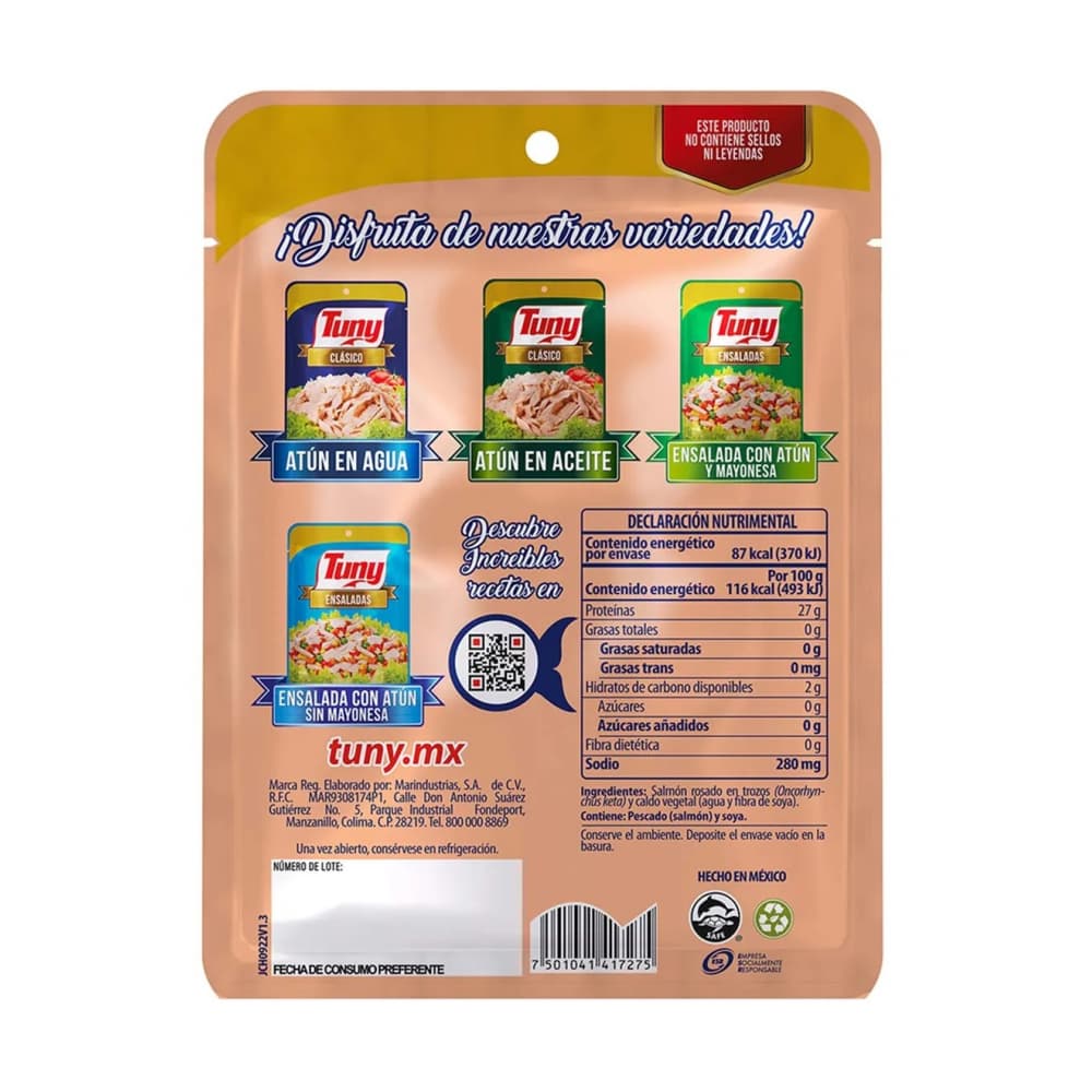 Salmón en agua clásico Tuny (75 g / 2.64 oz) - Miniatura 2