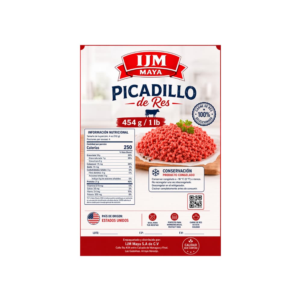 Picadillo de res IJM Maya (454 g / 1 lb) - Miniatura 2