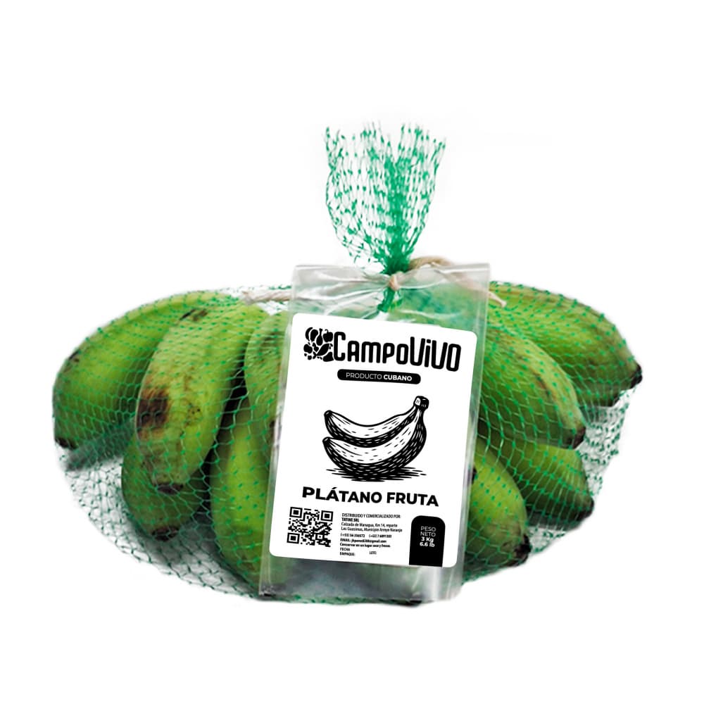 Plátano fruta Campo Vivo (3 kg / 6.6 lb) - Imagen 1