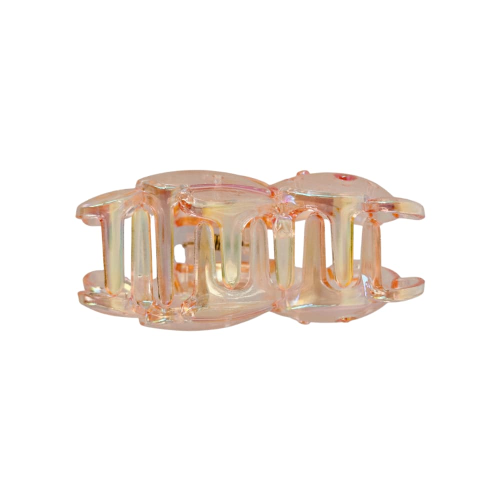 Gancho con figura de oso naranja transparente con acabado tornasolado para el cabello Tiara - Miniatura 2