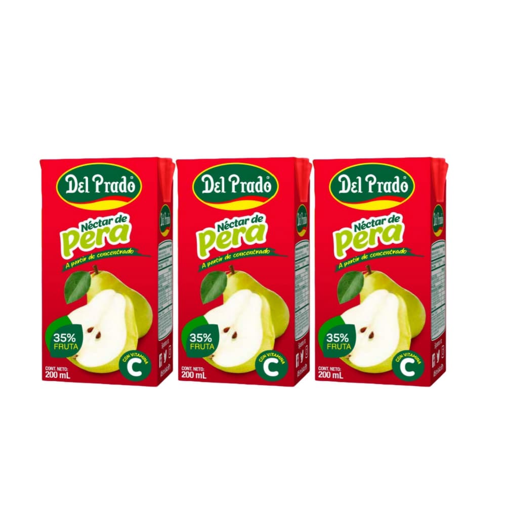 Néctar de pera Del Prado (3 x 200 ml) - Imagen 1
