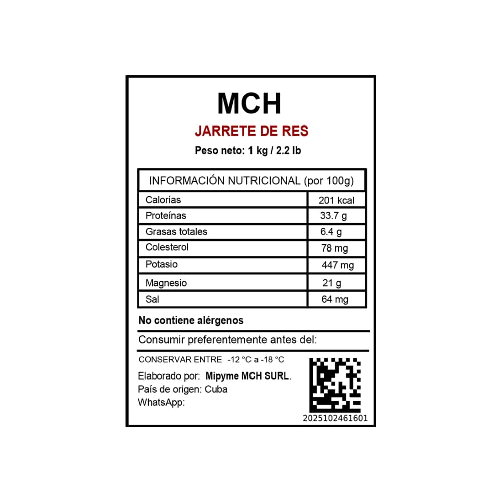 Jarrete de Res MCH (1 kg / 2.2 lb) - Miniatura 3