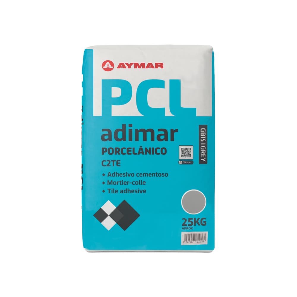 Adhesivo cementoso porcelánico gris Adimar (25 kg / 55.11 lb) - Imagen 1