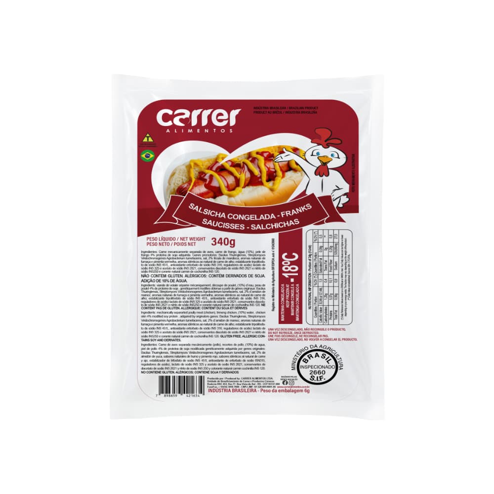 Salchichas de pollo Carrer (340 g / 12 oz) - Imagen 1