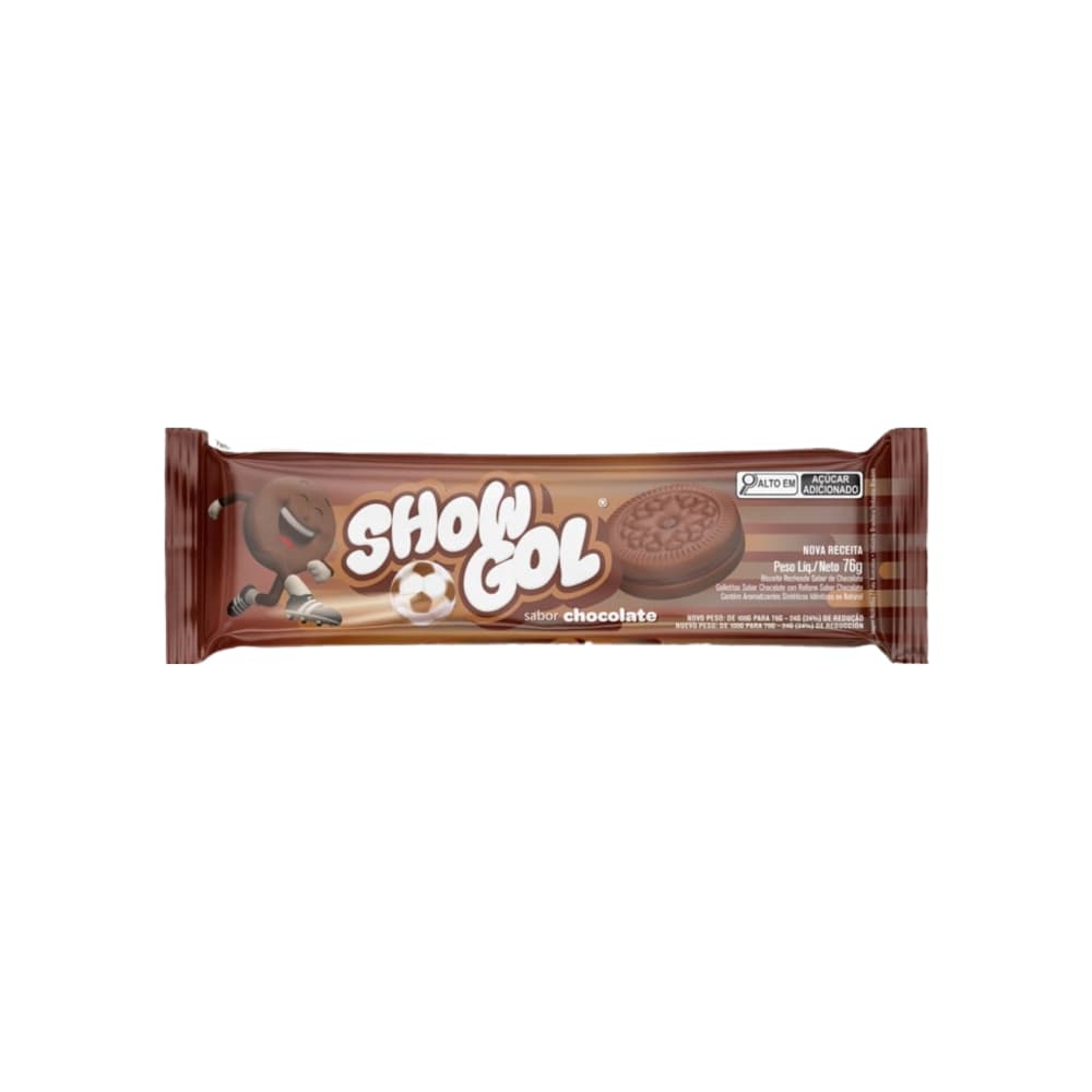 Galletas sabor chocolate rellenas con crema sabor a chocolate Show Gol (76 g / 2.68 oz) - Imagen 1