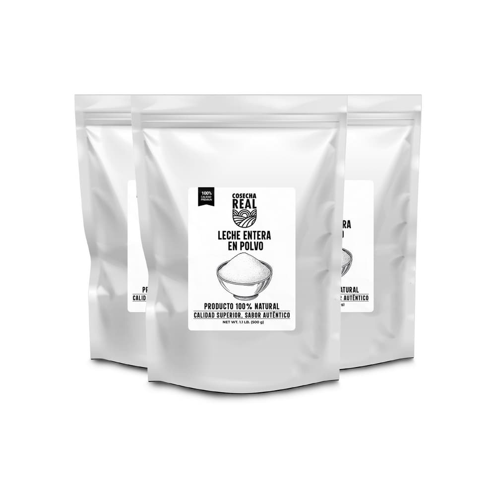 Leche entera en polvo Cosecha Real (3 x 500 g / 1.1 lb) - Imagen 1