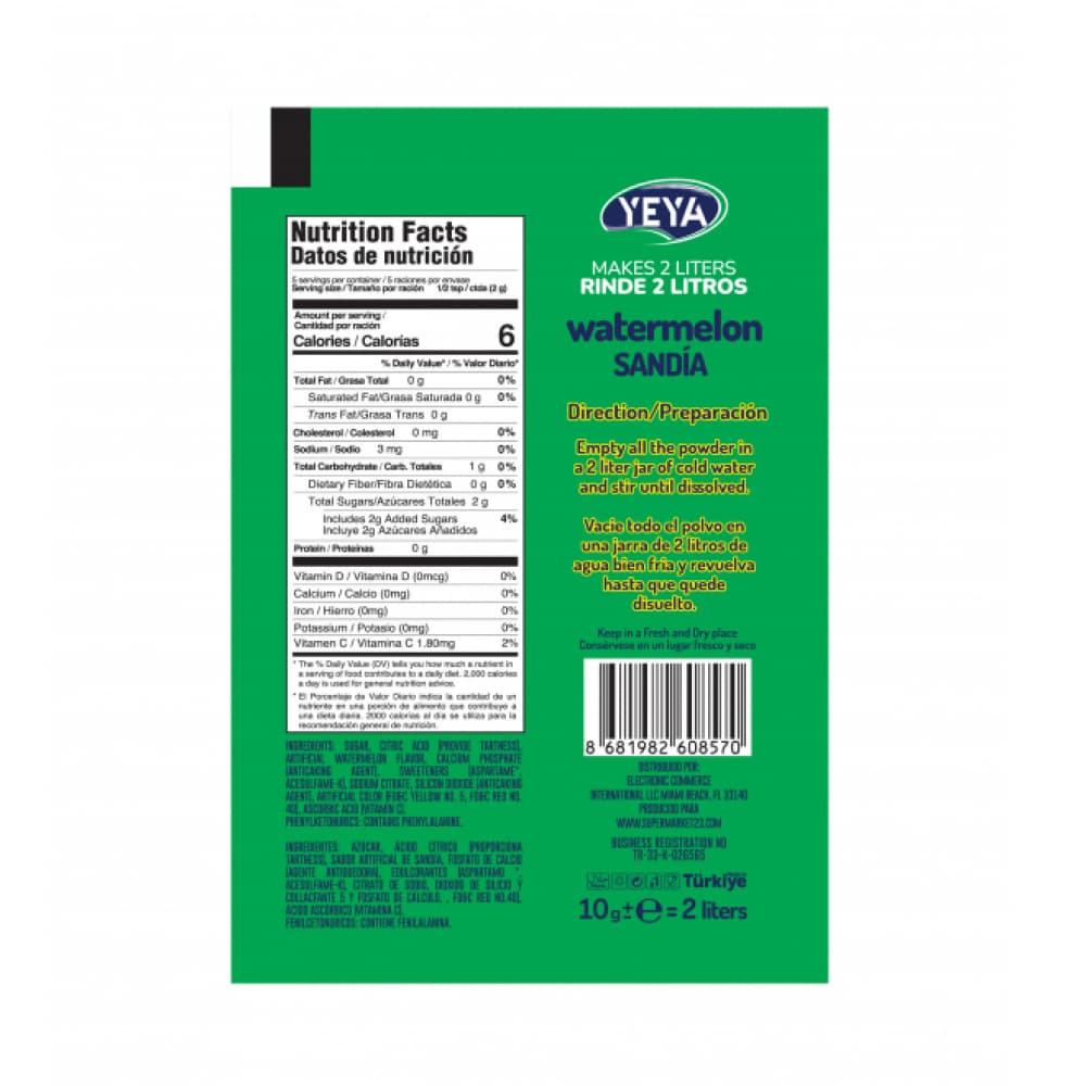 Refresco instantáneo sabor a melón YEYA (10 g) - Miniatura 3