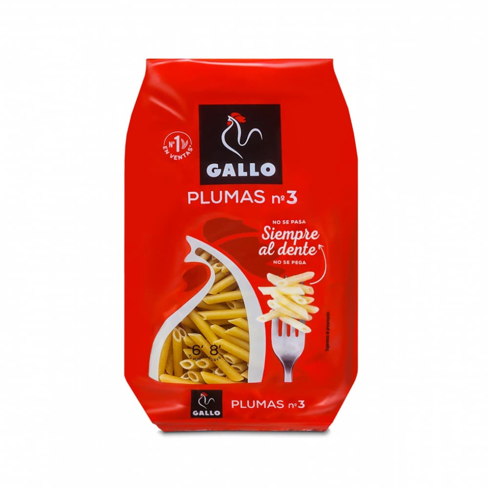 Pasta macarrones plumas No. 3 Gallo (450 g / 15.87 oz) - Imagen 1