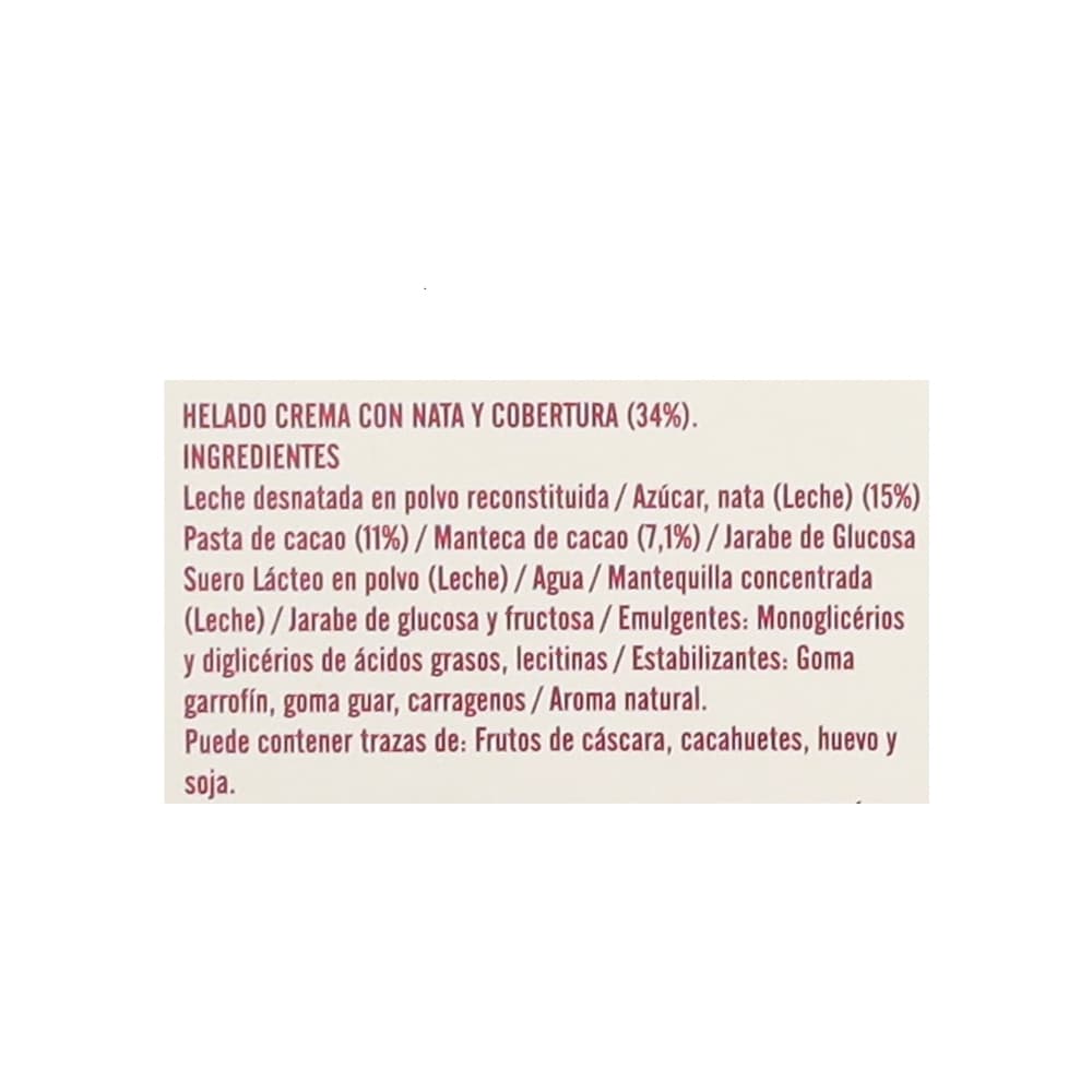 Paleta de helado sabor vainilla con cubierta de chocolate CID (4 U) - Miniatura 2