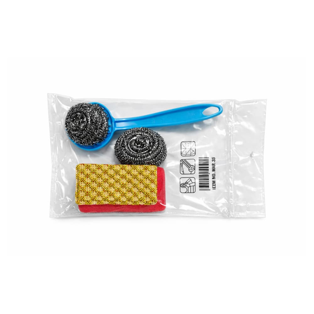 Set de esponja y estropajos con base para fregar Marwa (3 U) - Miniatura 3